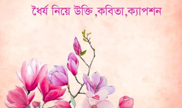 ধৈর্য নিয়ে উক্তি